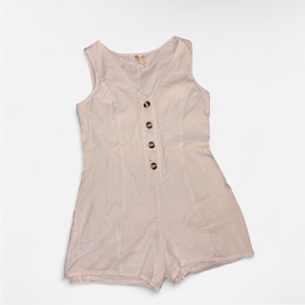 Japna Cream Sleeveless Romper
